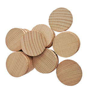 1-5cm legno naturale colore faggio rotondo moneta fetta fai da te artigianato in legno ritaglio chip - Product Image 5