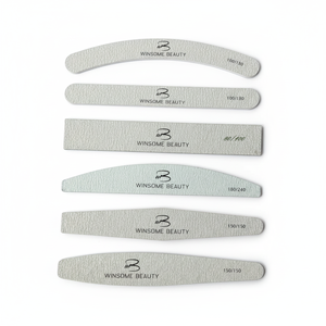 Lima de uñas Zebra de doble cara, papel de lija japonés importado, grano 80/100/150/180/240, media luna, recta, banana, para venta al por mayor en salones de belleza - Product Image 2