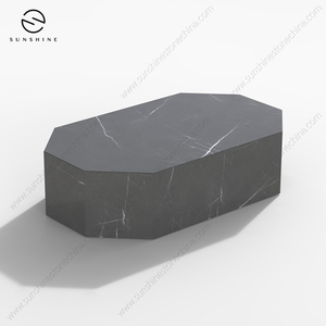 Table basse ovale en travertin durable au design classique et moderne personnalisée pour la maison, le salon et l'entrée au bureau - Product Image 2