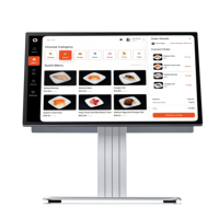 Point de vente 15.6 pouces Double écran tactile bureau Pos épicerie caisse enregistreuse commande système de vente au détail avec windows Android