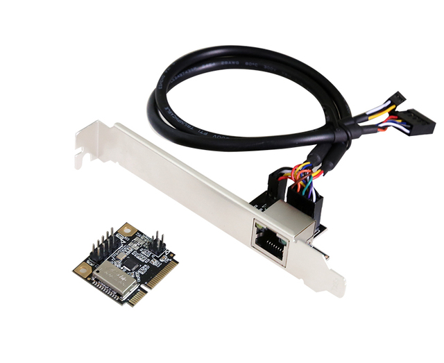 10/100/1000Mbps Gigabit RJ45 Wired Network Interface Card Mini PCIE Ethernet Adapter for Mini PC