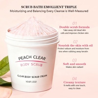 Gommage Corporel Bio Vegan Éclaircissant Exfoliant Hydratant Nourrissant à la Vitamine C Pêche 200g Marque Blanche OEM Sans Cruauté Animale