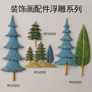 Décoration Murale en Résine Cerf Moine Arbre Doré en Relief pour Noël et la Maison - Product Image 4