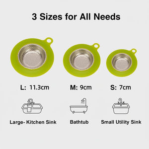 Customizable Wide Rim Rubber Edge Sink Drain Stainless Steel Household Kitchen Sink Garbage Filter - Product Image 6