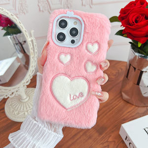 Offre Spéciale d'hiver Filles comme Couleur Mignon Coeur Flush Phone Case Pour iPhone 15 Pro Max TPU Mobile Cover Accessoires - Product Image 3