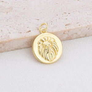 18k सोने की प्लेटेड स्टेनलेस स्टील मून स्टार सूर्य सिक्का डाविद, स्टार आकर्षण पेलेंट हैंडमेड डाई गहने - Product Image 3