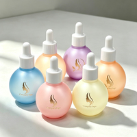 Bouteilles en verre vides personnalisables pour cosmétiques, sérums, huiles capillaires, avec compte-gouttes, en gros, colorées, 1oz, 2oz, 20ml, 30ml, 50ml