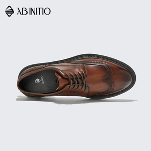 Moda de lujo con clase Formal Caballero Derby Zapatos de vestir para los hombres de cuero genuino - Product Image 3