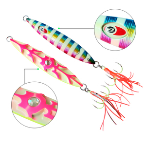 เหยื่อตกปลาโลหะแบบจมเรืองแสง60g 80g 100G 120g 150g เหยื่อตกปลาน้ำเค็มขายส่ง - Product Image 6