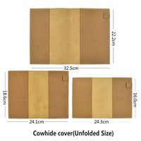 100% véritable couche supérieure en cuir tanné végétal nouvelle mode B6 Journal cahier couverture protection papeterie enveloppe