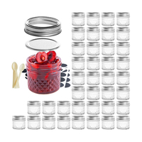 Custom Mini 4 oz 8 oz Canning Mason Caviar Jelly Jam Jars Glass