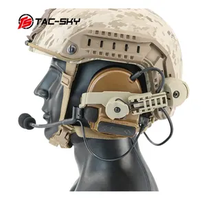 خوذة تكتيكية TS TAC-SKY COMTAC III مع قوسين للصوت مزدوجة الأغراض إصدار حماية السمع الإلكترونية سماعات رأس C3 للتصويب