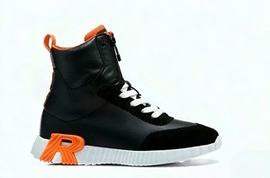 Chaussures de marche en cuir véritable blanc, à lacets, bout rond, respirantes, antidérapantes, baskets décontractées pour hommes et femmes, Zapatillas de hombre - Product Image 2