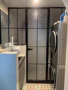 Puertas interiores <span class=keywords><strong>de</strong></span> vidrio estriado Puertas <span class=keywords><strong>de</strong></span> metal <span class=keywords><strong>de</strong></span> acero <span class=keywords><strong>de</strong></span> estilo francés Interior con luces laterales estrechas Puertas modernas Interior - Product Image 4