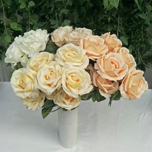 C-1065 <span class=keywords><strong>Ted</strong></span> Bakerencylopaedia Bouquet de roses artificielles en soie florale fait main 50 pièces pour Noël, fête des mères, maison/mariage - Product Image 3