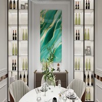 4 * 8ft 2.5mm 3mm Panneau mural Marbre UV Feuille PVC WPC Panneau mural Bambou Charbon de bois Placage