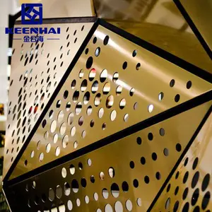 미니멀리스트 디자인 3D 금속 외관 패널 외부 건물 장식용 방수 알루미늄 커튼 벽