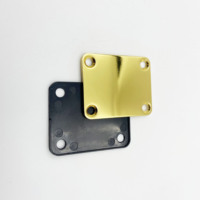 Plaque de cou pour guitare électrique carrée avec vis et joint pour guitares de style ST TL, plaque de jonction vintage, finition chromée, argentée, dorée ou noire