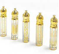 Botol Parfum Isi Ulang Kosong 6ml Kaca Stamping Emas Roller Segel Logo Kustom Kemasan Kosmetik