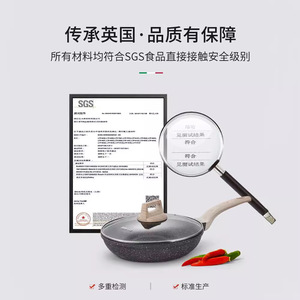 Poêles à frire antiadhésives en alliage d'aluminium avec revêtement en <span class=keywords><strong>pierre</strong></span> médicale, 20/24/26/28/30 cm, Wok, Casseroles, Poêles à steak - Product Image 4
