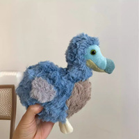 Peluche dodo réaliste et câline, adorable peluche dodo, jouet en peluche de bouyette à pattes bleues, peluche dodo