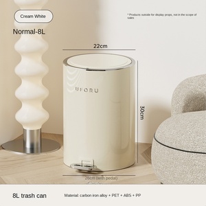 <span class=keywords><strong>Bidone</strong></span> della spazzatura a pedale in plastica impermeabile di fascia alta di grandi dimensioni con coperchio per uso domestico in cucina e in bagno - Product Image 6