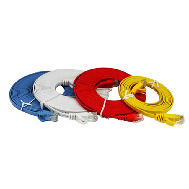 UTP Flat Cat6 Patch Cable Network Cable Color Code Cat6 Customized Ethernet Flat Cable