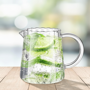 Jarra de Vidrio Transparente Apta para Microondas con Asa y Boquilla, Jarra de Vidrio Resistente al Calor para Café, Té, Leche, Agua, Uso en el Hogar y la Oficina - Product Image 2