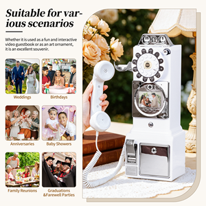 Teléfono Fijo para Bodas, Videolibro de Visitas con Audio y Voz, Grabadora de Voz, Cabina Telefónica para Bodas, Fiestas y Cumpleaños - Product Image 4