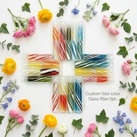 Embout buccal en verre borosilicate de haute qualité à 6 ou 8 trous avec trous centraux, accessoires de fumage personnalisés colorés
