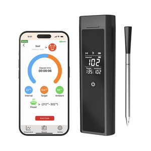 Thermomètre intelligent <span class=keywords><strong>sans</strong></span> <span class=keywords><strong>fil</strong></span> <span class=keywords><strong>Bluetooth</strong></span> 2025 pour barbecue et <span class=keywords><strong>viande</strong></span> avec application pour cuisine et four, en acier inoxydable 304, plage de -10°C à 100°C - Product Image 5