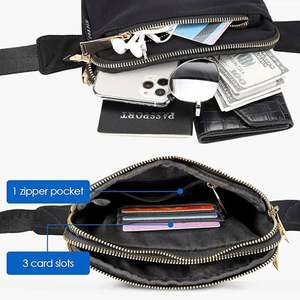 Sac banane avec sangle réglable, grande capacité, pour plusieurs occasions, pour filles, garçons, adolescents, en voyage, randonnée, cyclisme, concerts - Product Image 4