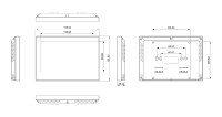 Coque de boîtier d'affichage LCD TFT à écran tactile de 7 pouces pour système d'alarme