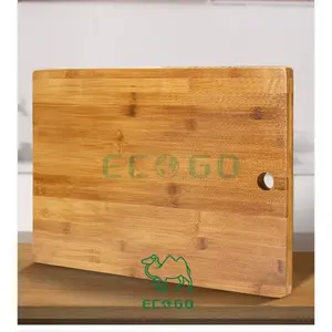 Bloc à découper de cuisine en bambou naturel d'approvisionnement d'usine grande planche à découper avec poignée planche de charcuterie écologique - Product Image 2