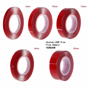 Rouleau de ruban adhésif double-face Nano Gel imperméable rouge transparent réutilisable pour tablette - Product Image 4