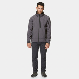 New Arrival Softshell <b>Jacket</b> for <b>Men</b> High Quality Customized Stand Collar <b>Long</b> Sleeves Spandex/Polyester Shell Autumn Front - Product Image 1
