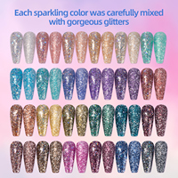 Vendeeni HEMA TPO gratuit haute brillance forte clignotant Gel vernis diamant paillettes Flash Gel néon 24 couleur vernis à ongles Gel Collection