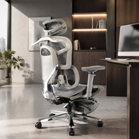 Chaise de bureau ergonomique pour PDG, chaise inclinable en maille avec repose-pieds, fourniture d'usine pour projets