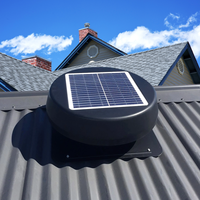 25W Solaire Alimenté Intelligent Grenier Axial Toit Ventilateur Écologique DC Ventilation Extracteur De Chaleur Mural RV Personnalisable OEM