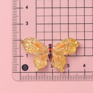 Breloques papillon colorées en résine à dos plat pour loisirs créatifs, cabochons papillon pour embellissement - Product Image 6