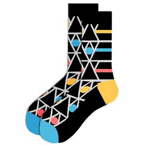 Chaussettes pour hommes de haute qualité, amusantes, <span class=keywords><strong>à</strong></span> motifs géométriques, <span class=keywords><strong>à</strong></span> pois, colorées, décontractées, en coton, <span class=keywords><strong>à</strong></span> motifs de dessins animés, chaussettes mi-hautes - Product Image 5