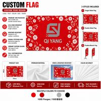 Tissu en polyester populaire pour sublimer les drapeaux drapeaux publicitaires drapeaux personnalisés avec logo impression personnalisée double face