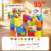 Nouveauté 2026 : 95 Pièces de Jouets de Construction DIY pour Enfants – Voitures sur Rail Polyvalentes avec Train Électrique et Panneaux de Signalisation