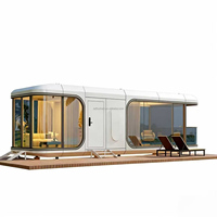 Maison Capsule Préfabriquée de Luxe en Aluminium V11, Design Européen, Villa Écologique, Appartement, Salon, Chambre à Coucher
