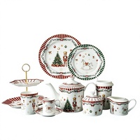 Offre Spéciale Noël : Ensemble de Vaisselle en Porcelaine Blanche Céramique Haute Température, Style Américain Gaufré, Compatible Micro-ondes