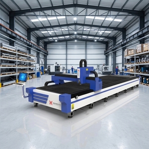 Découpeuse laser à fibre automatique à plateforme unique 1500W-6000W, machine de découpe laser CNC pour tôles métalliques avec certifications CE ISO9001 - Product Image 1