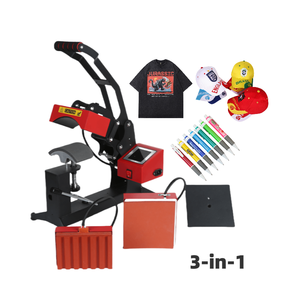 3 in 1 <b>Heat</b> Press Machine 15*15CM Label and Cap Pen Transfer Sublimation Printing Logo DL-34 <b>Heat</b> Press Machine <b>Heat</b> Press - Product Image 1