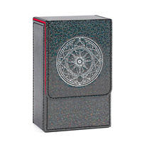 Boîte/support pour cartes de tarot en cuir-Boîte de cartes scintillantes pour cartes de tarot standard (2.75 ''X 4.75'')