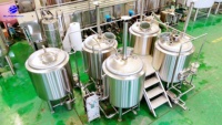 Système complet de brassage de bière personnalisé 500L 5BBL à rendement élevé sur investissement, avec automatisation PLC et cuves de fermentation