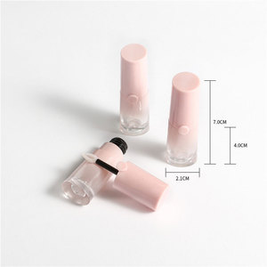 Yueshunxing 5ml Factory Direct Sale Little <strong>Fat</strong> <strong>pink</strong> Frosted Plastic Matte Gradient <strong>pink</strong> Empty Lip Gloss Tube - Product Image 3